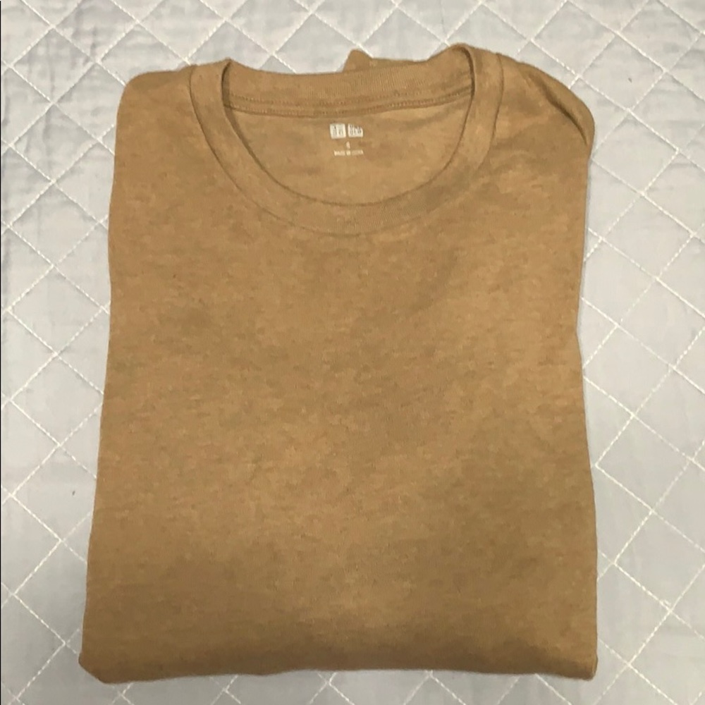 UniqloTan/Brown Long Sleeve Cotton Shirt
